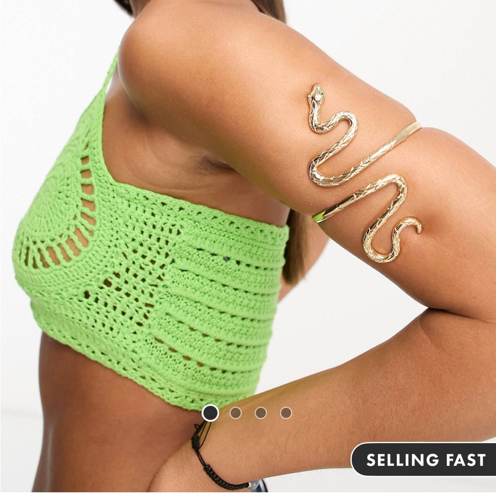 Gold Snake Arm Bangle